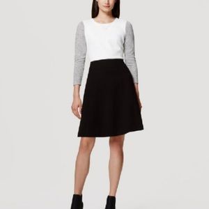 Adorable Color Block Wool Dress